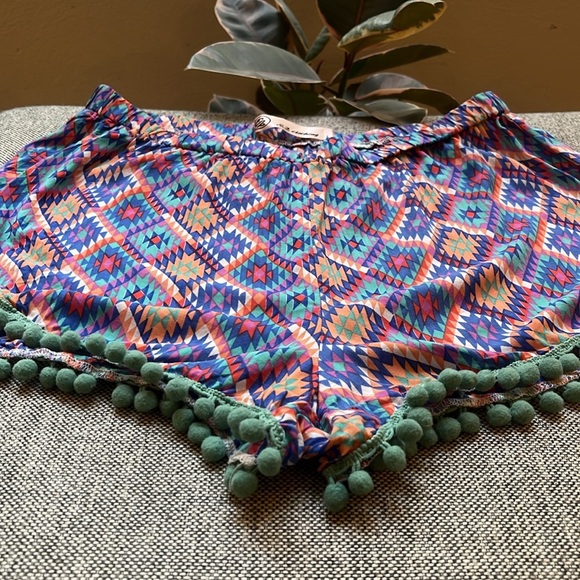 🎉 Vintage 70s inspired Confetti High wasted Pom Pom shorts, Size: L - Picture 7 of 17